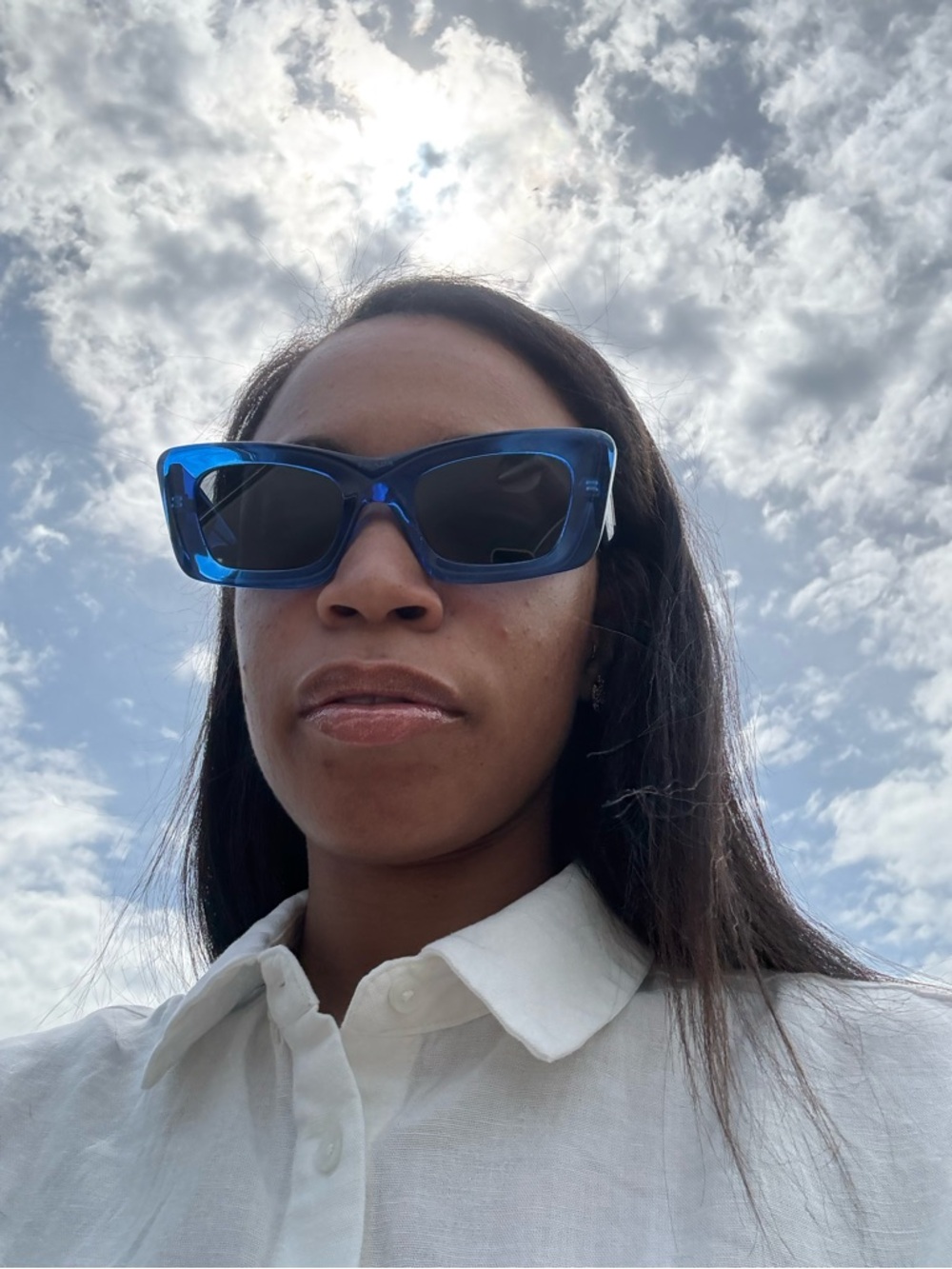Blue Prada Sunglasses - Bold Translucent Frame